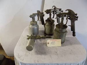 4- Paint Spray Guns - Binks, Devilbiss, Central, Power Kraft