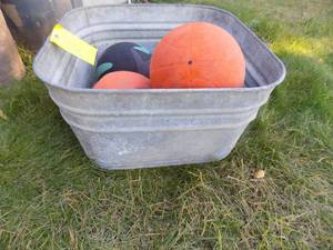 Antique Wash tub 22w x 22d x 12h  with balls