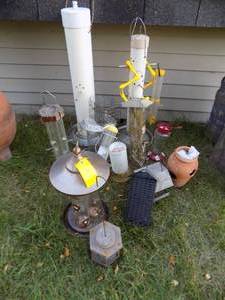 Lot of Bird Feeders