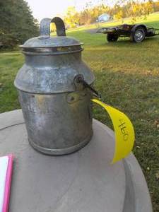 Antique Metal Cream Can 4 QT
