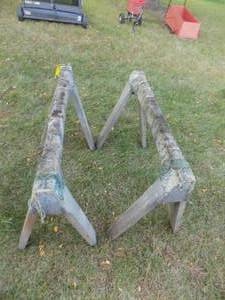 2 Wood Saw Horses