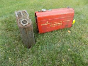 2- Vintage gas Tanks - 1-12 gal 1 -5gal Military