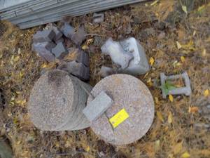 14- 18 Round Cement  40 Decorative Cement Blocks ( different sizes)