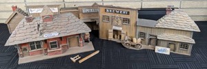 Miniature Wooden Western Town Display