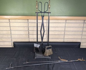 6-Piece Wrought Iron Fireplace Tool Set