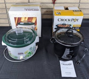 Rival Select 4 Qt. Crock Pot Slow Cooker and The Original 3 Qt. Classic Crock Pot