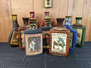 Lot of 10 Glass Beams Choice Bottles with Portraits
