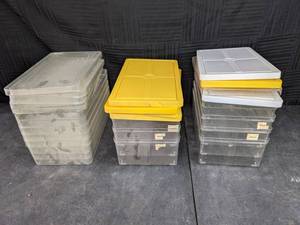 Assortment of Plastic Containers and Lids