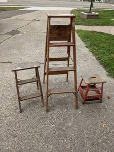 Keller W-4 Light Duty Household Type III 4 Ft. Ladder, Keller 2 Ft. Ladder and Carry Top Single Step Tool Stool