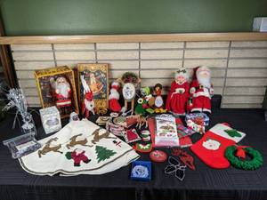 Christmas Decor Collection - Santas, Animals, Ornaments, Tree Skirt, and more