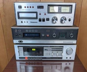 Panosonic 8-Track, Pioneer Cassette Tape Deck, and Table