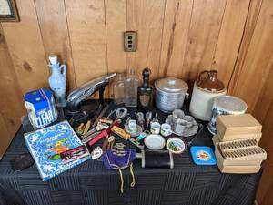 Bar Essentials Miller Beer, Ceramic Jug, Seagrams, Vintage Bartenders Guide, Matchbooks, Glasses, Etc.