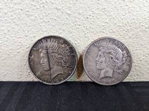 1922 and 1923 Liberty Peace Dollar Coins