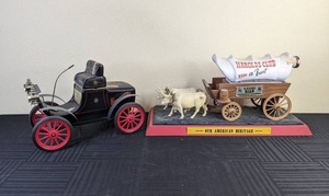 Lot of 2 Vintage Jim Beam 75th Anniversary Decanters