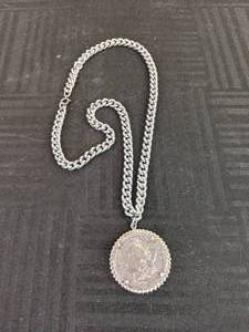 Commemorative 1884 Morgan Silver Dollar Coin Necklace