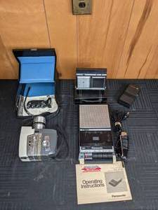 Assortment of Electronics Wollensak Power Zoom 8, Meyer Door Guard, Panasonic Sim Line Portable Cassette Recorder, Etc.