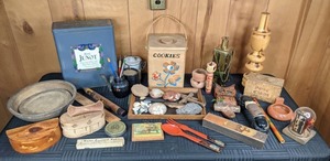 Large Collection of Vintage and Retro Display Decor Pieces