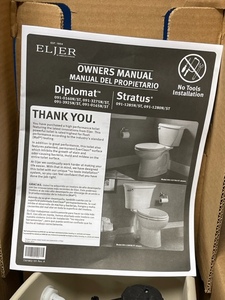 New Eljer Toilet Tank and Seat Cover