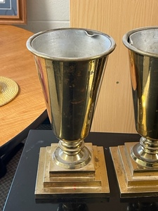 Sudbury Brass Alter Vases