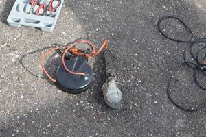 lot 254 image: Shop Trouble Light with Retract-O-Matic 20 183 7A 125V 875W Multi Use Cord Reel and Power Cord