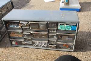 lot 283 image: Parts Organizer Cabinet w Hardware