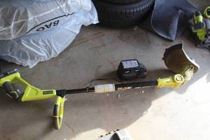 lot 311 image: Ryobi Cordless Line Trimmer with Battery, Charger