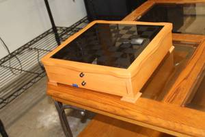 lot 355 image: Wooden ChessBackgammon Game Case