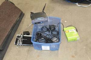lot 409 image: Computer Equipment - Routers, Power Cords