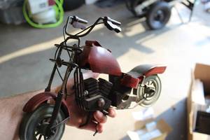 lot 546 image: Motorcycle Metal Table Statue