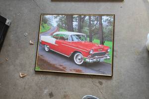 lot 577 image: 1955 Chevy Bel Air Framed Print