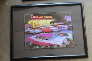 lot 580 image: Cozy Drive-In - Lucinda Lewis Roadside America Framed Print