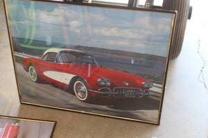 lot 582 image: 1960 Chevrolet Corvette Framed Print