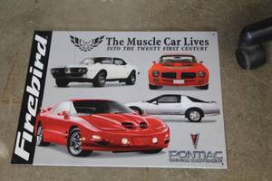 lot 599 image: Pontiac Firebird Metal Sign