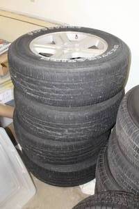 lot 8 image: Lot of (4) Firestone Destination P24565R17 Tires with Jeep 17 5-lug Rim