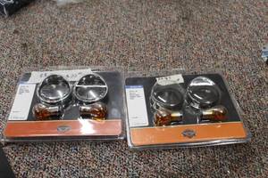 lot 751 image: Lot of (2) Harley-Davidson 69759-05 Motorcycle Bullet Rear Turn Signal Trim Rings