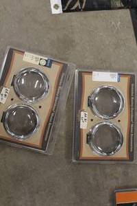 lot 744 image: Lot of (2) Harley-Davidson 69732-05 Motorcycle Passing Lamp Visor Trim Ring