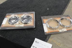 lot 734 image: Lot of (2) Motorcycle Lamp Visor Trim Rings