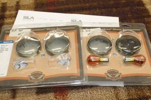 lot 765 image: Lot of (2) Harley-Davidson 69758-05 Motorcycle Bullet Front Turn Signal Trim Ring