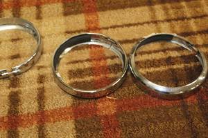 lot 761 image: Lot of (3) Motorcycle Head Lamp Trim Rings