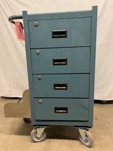 Super Nice Heavy Gauge Steel Mobile 4-Locking Drawers Tool Medical Equipment Storage Cart With Keys