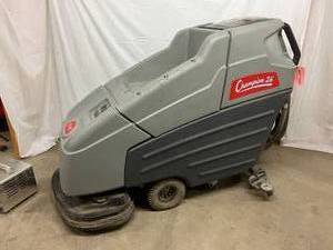 Unisource Champion 26 Walk-Behind Floor Scrubber, Battery Powered With Charger - This Machine Does Not Seemed To Have Been Used In A Long Time &amp Is Untested - Charger Alone Has Value