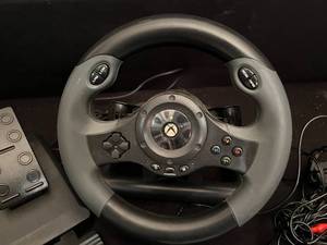 X-Box Driving Game Controller and 2 Handheld Controllers