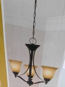 lot 37 image: New hampton bay 3 Light chandelier
