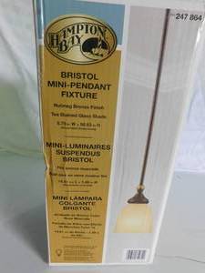 lot 39 image: New Hampton  Bristol mini pendant fixture