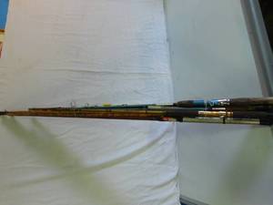 lot 121 image: Vintage cane poles and fishing rod