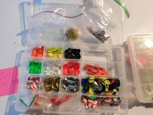 lot 303 image: 2 Tackle Boxes with Spinners with hooks and beads