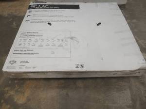 lot 801 image: Delta 60 x 32 x 60 Tall Bathtub Wall Set - A40 BB23205-6032-WH