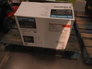 lot 809 image: Everbilt 5.5 HP Gas-Powered Utility Pump, W620 - Slightly Used, In nice working condition.