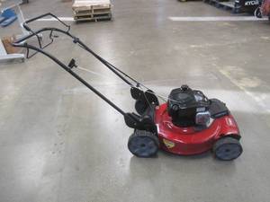 lot 822 image: Toro 22 in. Recycler Briggs & Stratton High Wheel FWD Gas Walk Behind Self Propelled Lawn Mower, 21442 - Starts and Runs, Missing Handle Nuts.