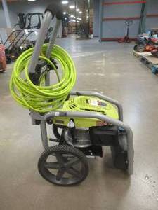 lot 827 image: RYOBI 3300 PSI 2.5 GPM Cold Water Gas Pressure Washer with Honda GCV200 Engine, RY803325 - Starts and Runs Well - Missing 5 in 1 Wand.